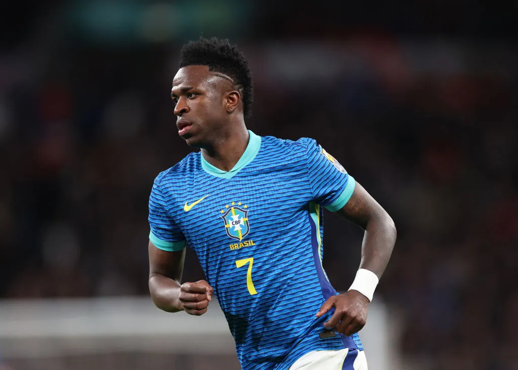 Vini Jr, do Real Madrid, foi convocado – Foto: Catherine Ivill/Getty Images)