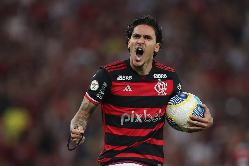 Pedro era o principal jogador do Flamengo antes da lesão – Foto: Wagner Meier/Getty Images