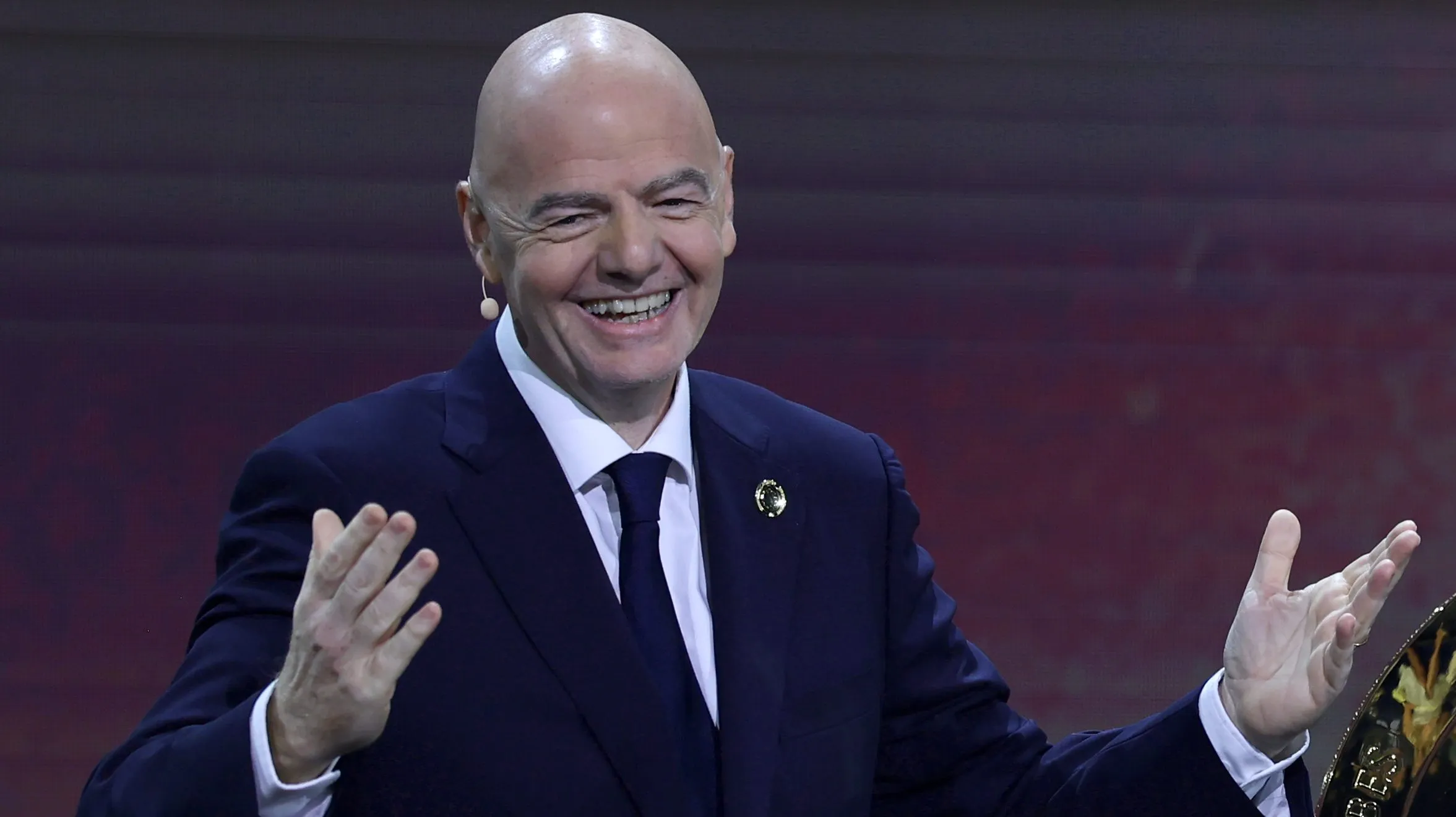 Gianni Infantino, presidente da Fifa.  (Photo by Brennan Asplen/Getty Images)