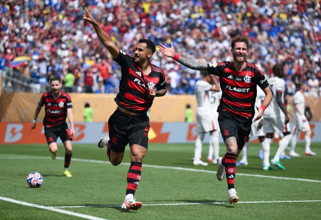 PHILADELPHIA, PENNSYLVANIA – JUNE 20: Danilo #13 of CR Flamengo celebrates scoring his team’s second goal during the FIFA Club World Cup 2025 group D match between CR Flamengo and Chelsea FC at Lincoln Financial Field on June 20, 2025 in Philadelphia, Pennsylvania. (Photo by David Ramos/Getty Images)