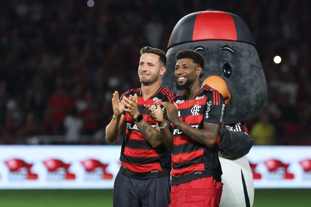 Emerson Royal ao lado de Saúl, novos reforços do Flamengo  (Photo by Wagner Meier/Getty Images)