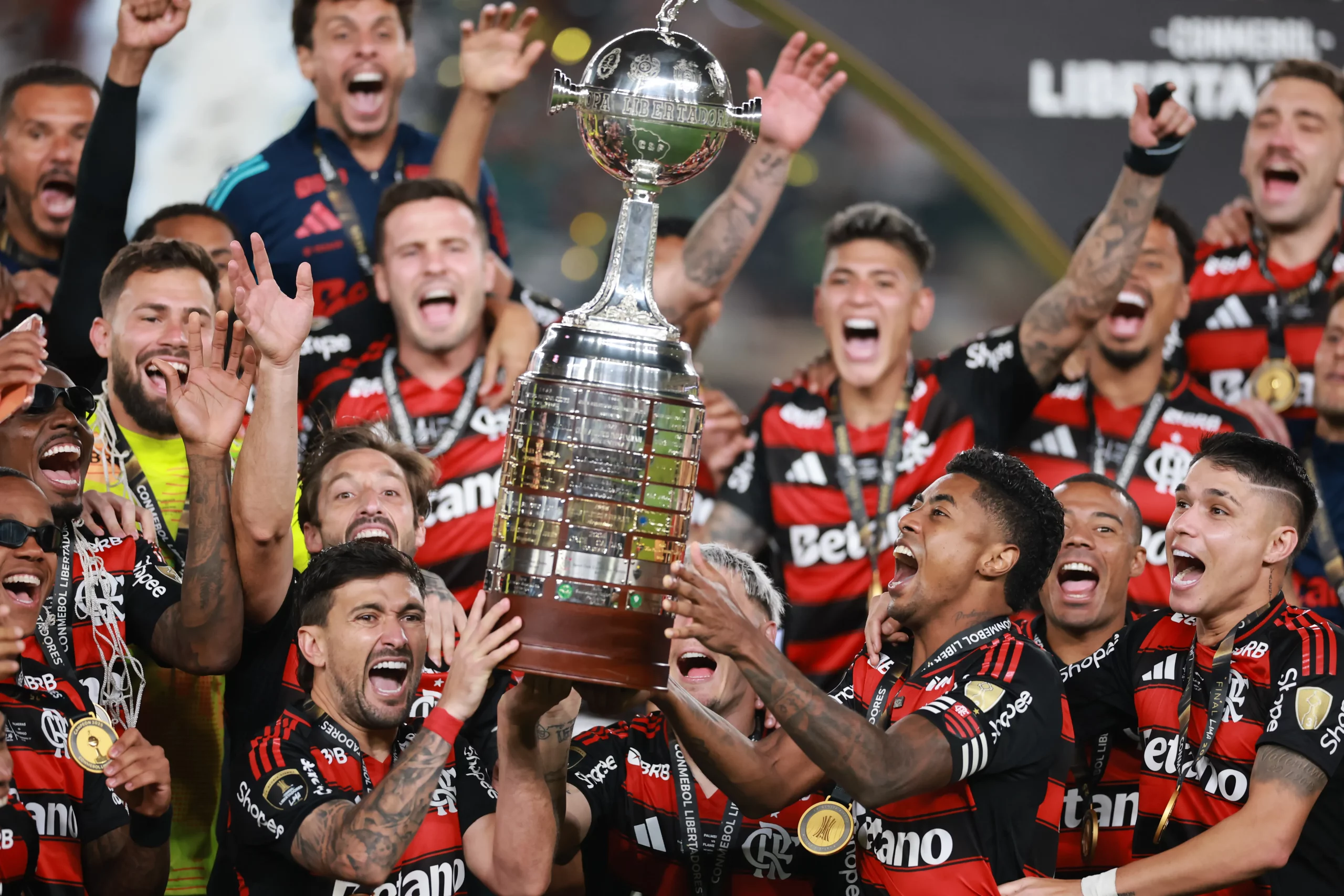 Flamengo é campeão da Libertadores. Foto: Hector Vivas/Getty Images