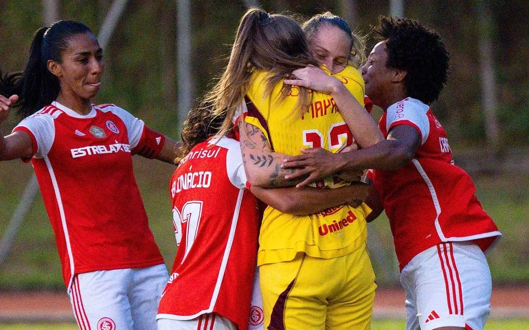Gurias Coloradas despacham o Juventude e comemoram a classificação na final do Gauchão Feminino.                      Foto: Filype Maciel/Internacional