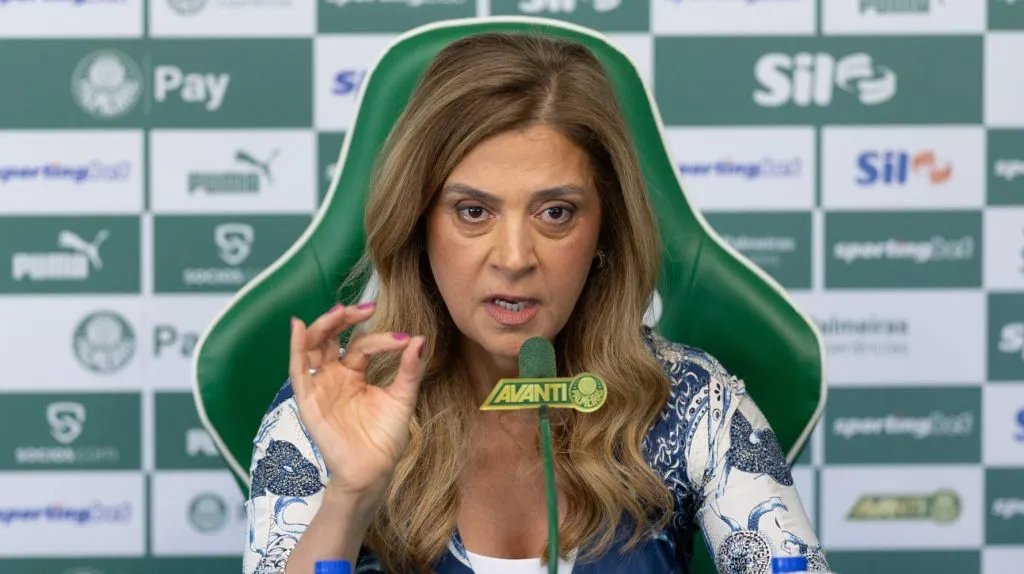 Leila durante entrevista coletiva. Foto: Ettore Chiereguini/AGIF