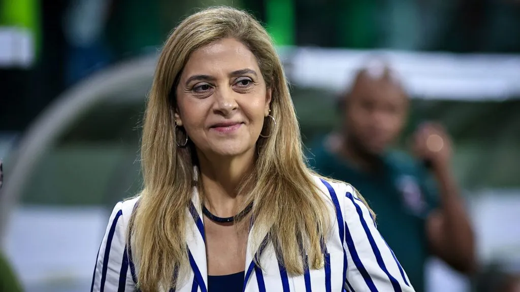 Leila Pereira durante partida do Palmeiras
