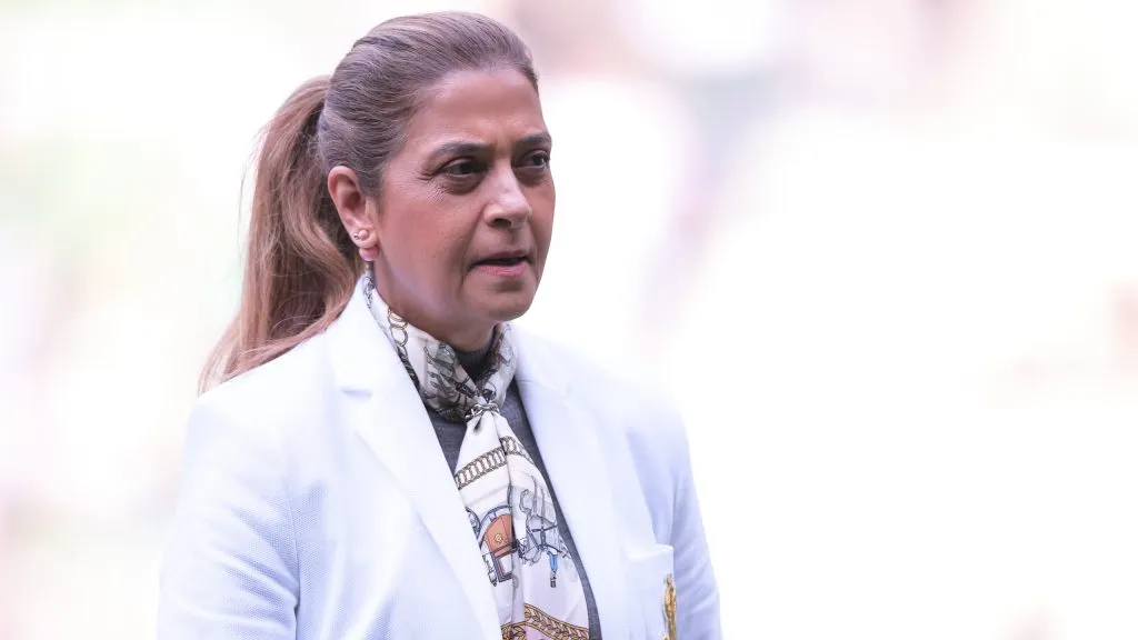 Leila Pereira não se calou e fez cobrança formal à CBF sobre a arbitragem – Foto: Ettore Chiereguini/AGIF