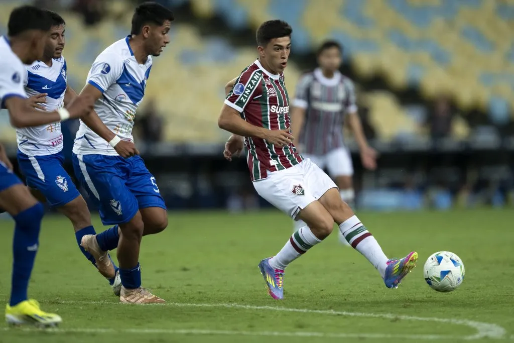 Lezcano, jogador do Fluminense durante partida contra o San Jose no estadio Maracana pelo campeonato Copa Sul-americana 2025. Foto: Jorge Rodrigues/AGIF