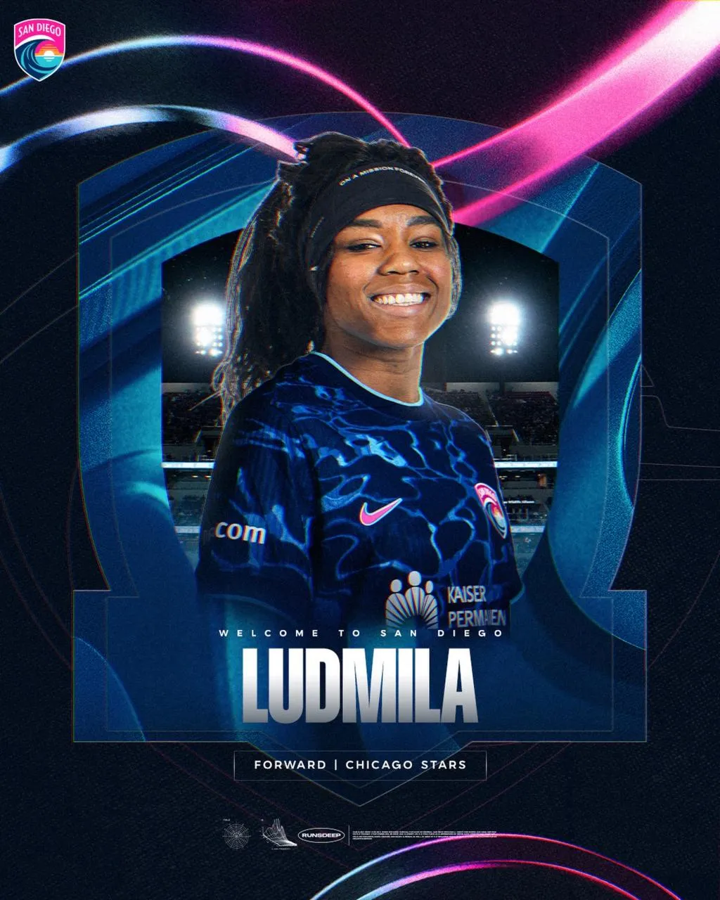 Ludmilla chega ao San Diego Wave. Foto: Divulgação/San Diego Wave