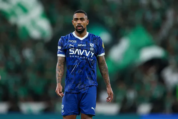 JEDDAH, SAUDI ARABIA – OCTOBER 5: Malcom of Al Hilal looks on during the Saudi Pro League match between Al Ahli and Al Hilal at King Abdullah Sports City on October 5, 2024 in Jeddah, Saudi Arabia. (Photo by Yasser Bakhsh/Getty Images)