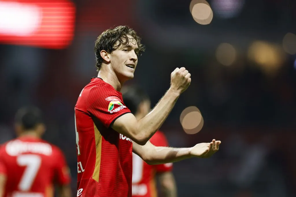 Marcel Ruiz é um dos destaques do Toluca. Photo by Rodrigo Oropeza/Getty Images
