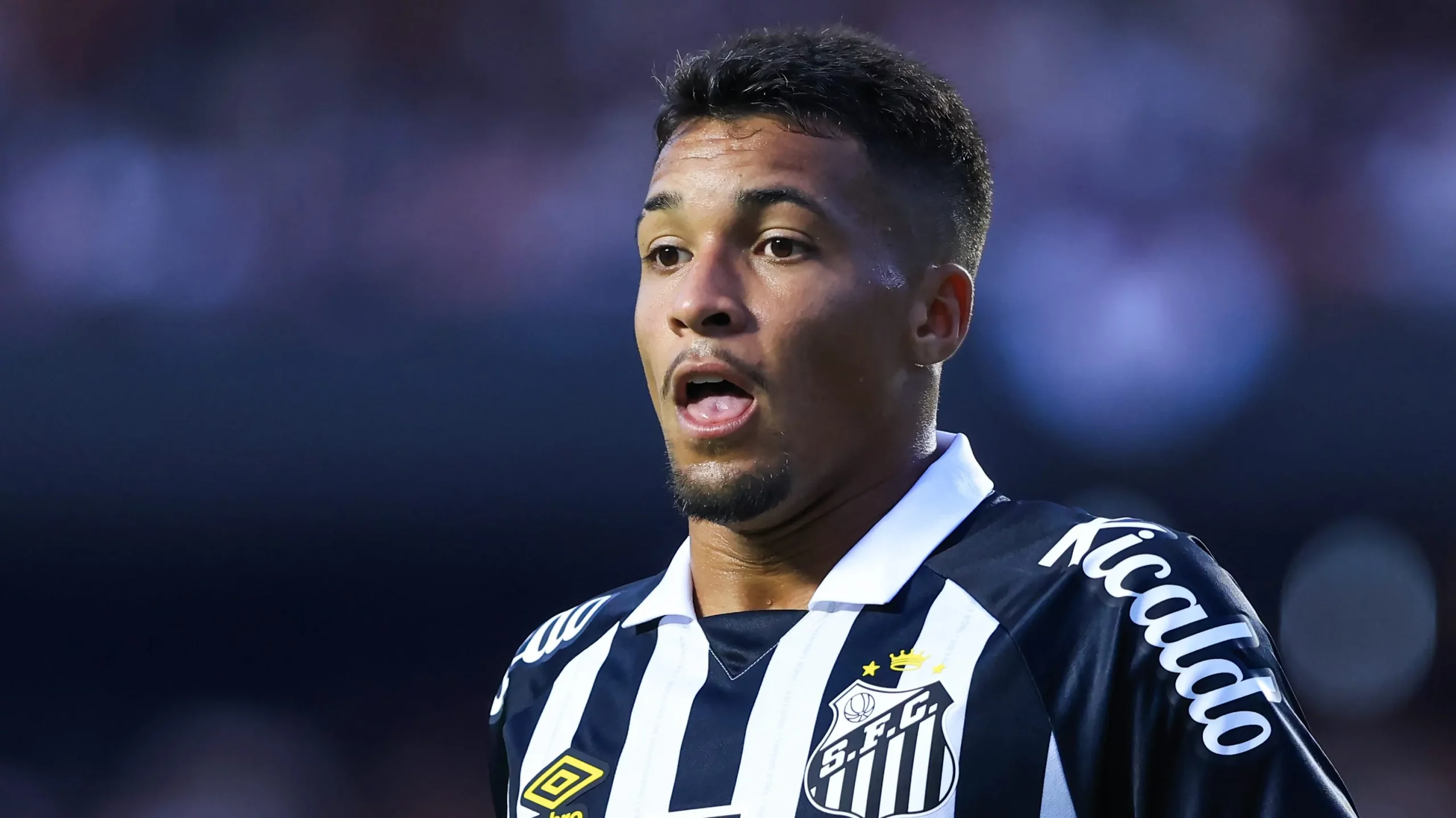 Marcos Leonardo, durante a sua passagem pelo Santos – Foto: Marcello Zambrana/AGIF
