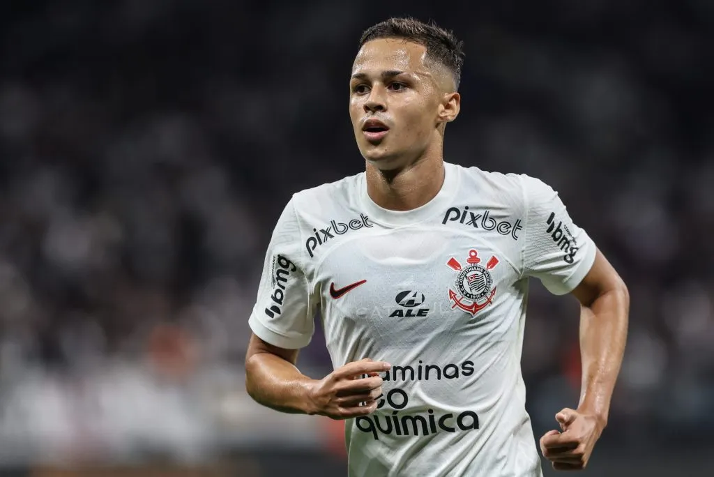 Matheus Araujo jogador do Corinthians durante partida contra o Remo no estadio Arena Corinthians pelo campeonato Copa do Brasil 2023. Foto: Marcello Zambrana/AGIF