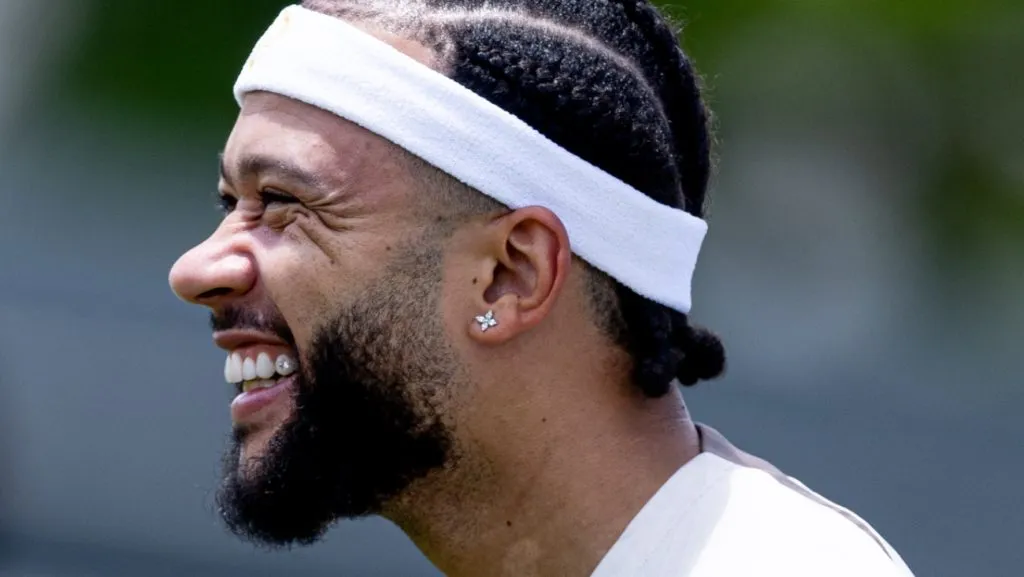 Memphis Depay sorridente. Foto: Rodrigo Coca/Ag. Corinthians