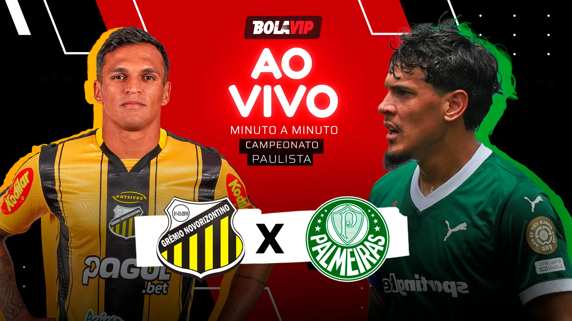 Novorizontino x Palmeiras é transmitido ao vivo pelo Bolavip Brasil. Fotos: Fernando Torres e Marcello Zambrana – AGIF