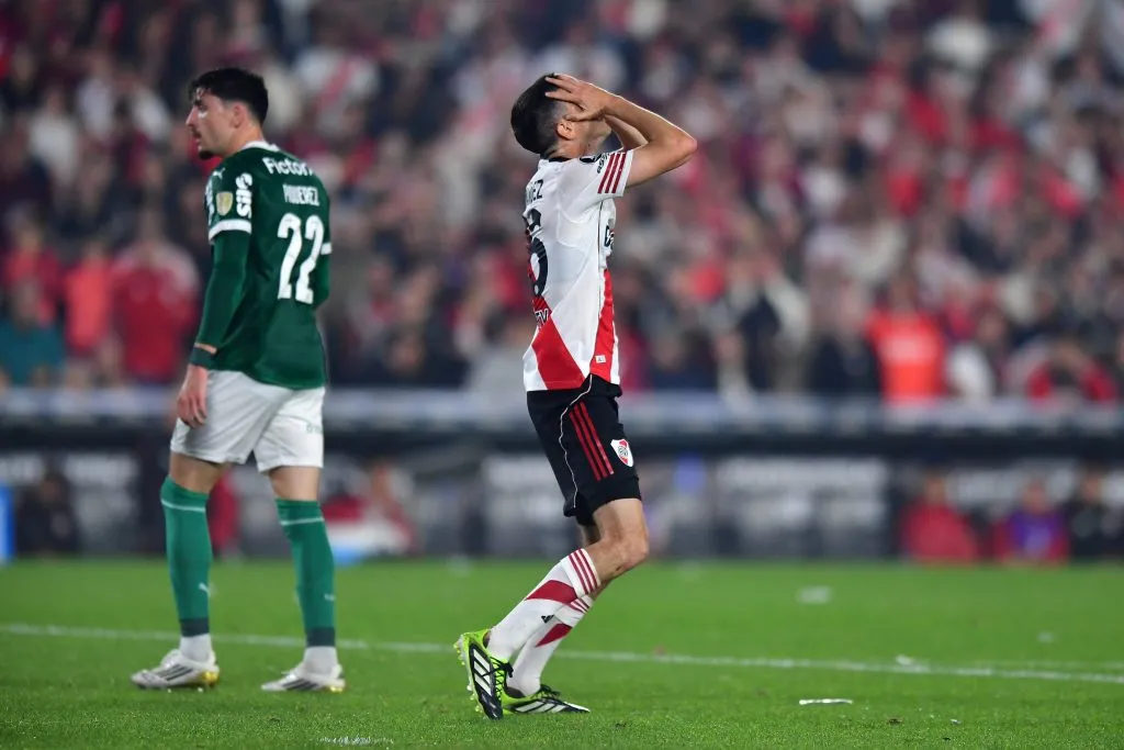 Nacho Fernandez em ação pelo River Plate contra o Palmeiras. (Photo by Marcelo Endelli/Getty Images)