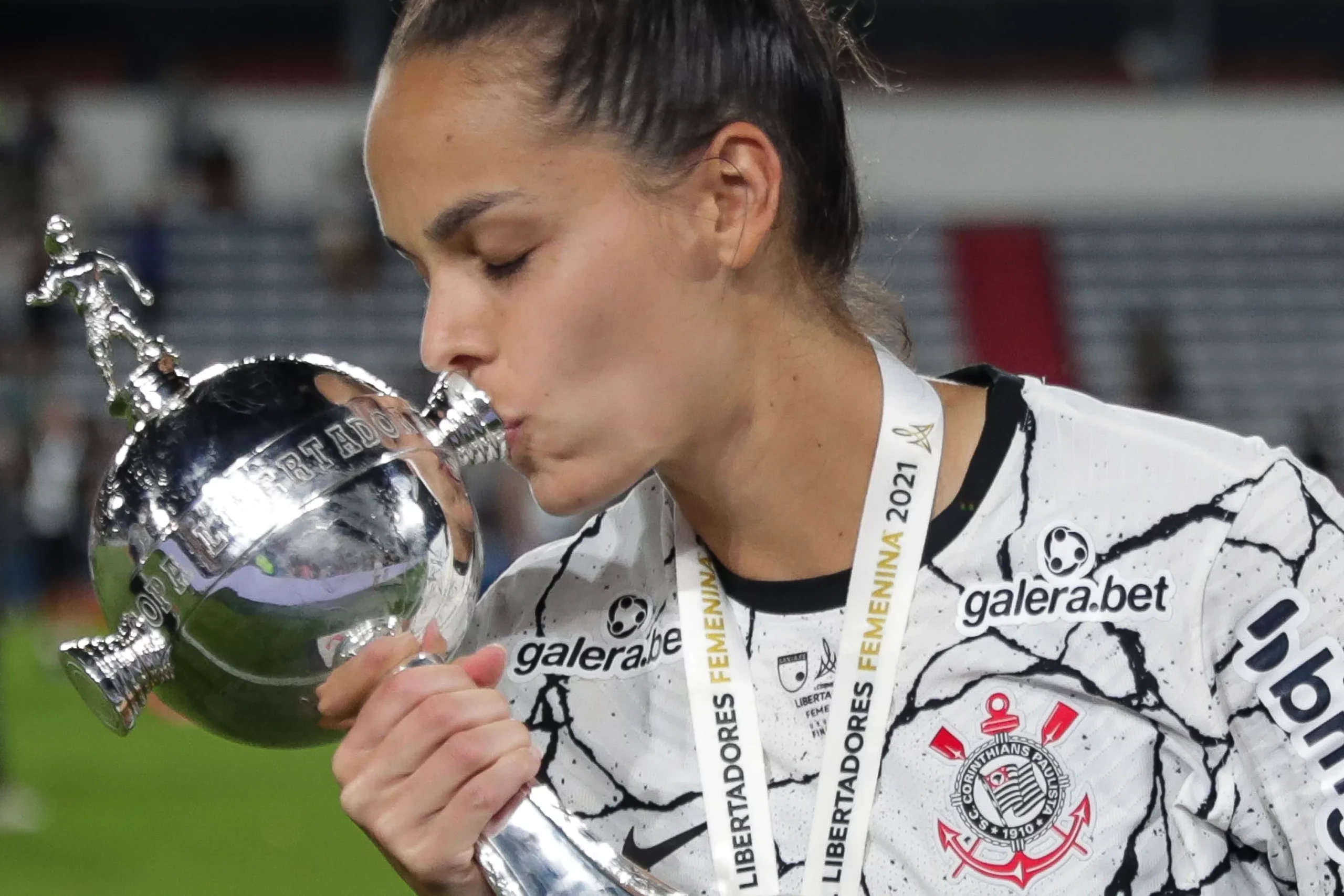Portilho na Libertadores com as Brabas. Foto: FocoUy/AGIF