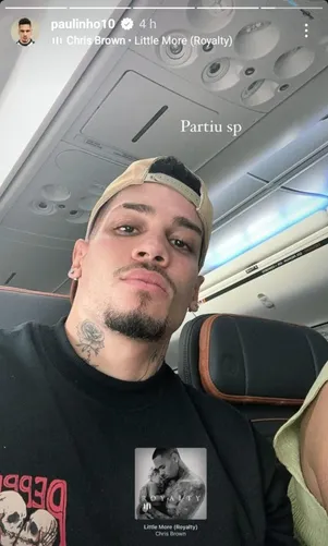 Paulinho publica ida a São Paulo neste domingo (22). Foto: Reprodução Instagram