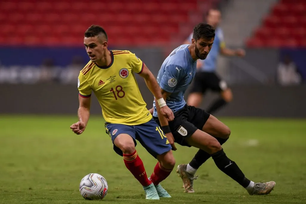 Borré já defendeu a Colômbia por várias vezes e pode reforçar o Palmeiras em ’24 – Foto: Mateus Bonomi/AGIF