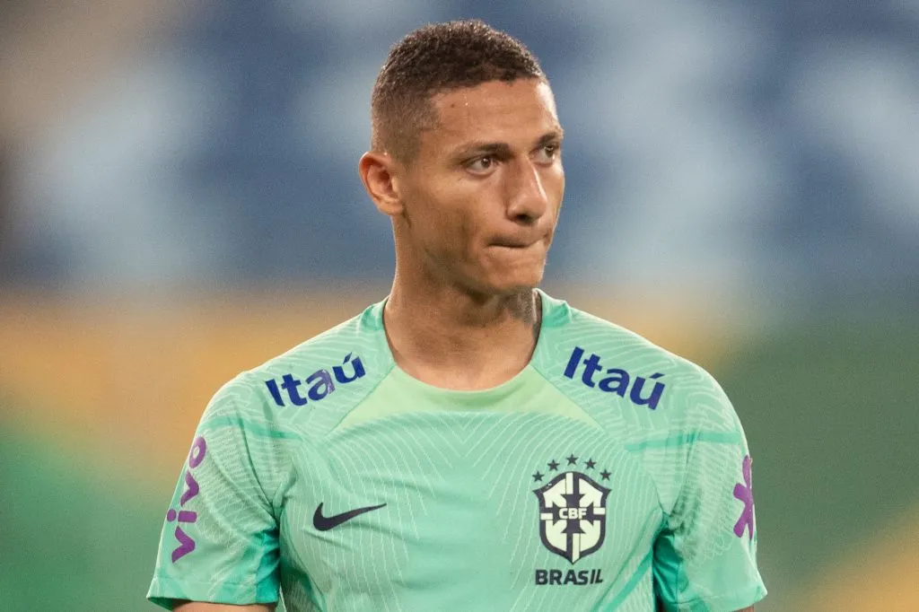 Richarlison jogador da Selecao Brasileira durante treino no estadio Arena Pantanal. Foto: Gil Gomes/AGIF