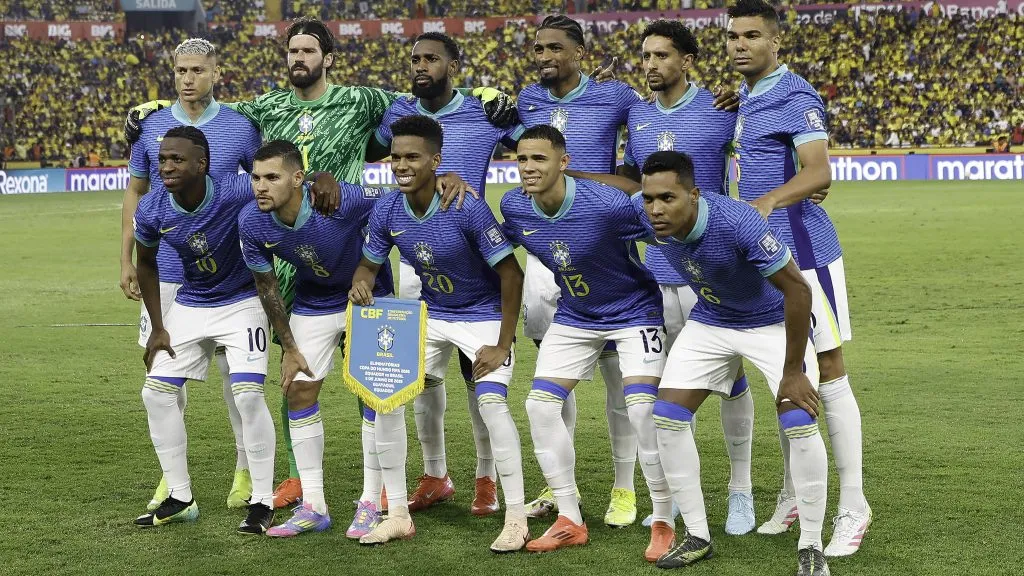 Primeira equipe titular da Seleção Brasileira escalada por Ancelotti  – Foto: @rafaelribeirorio I CBF