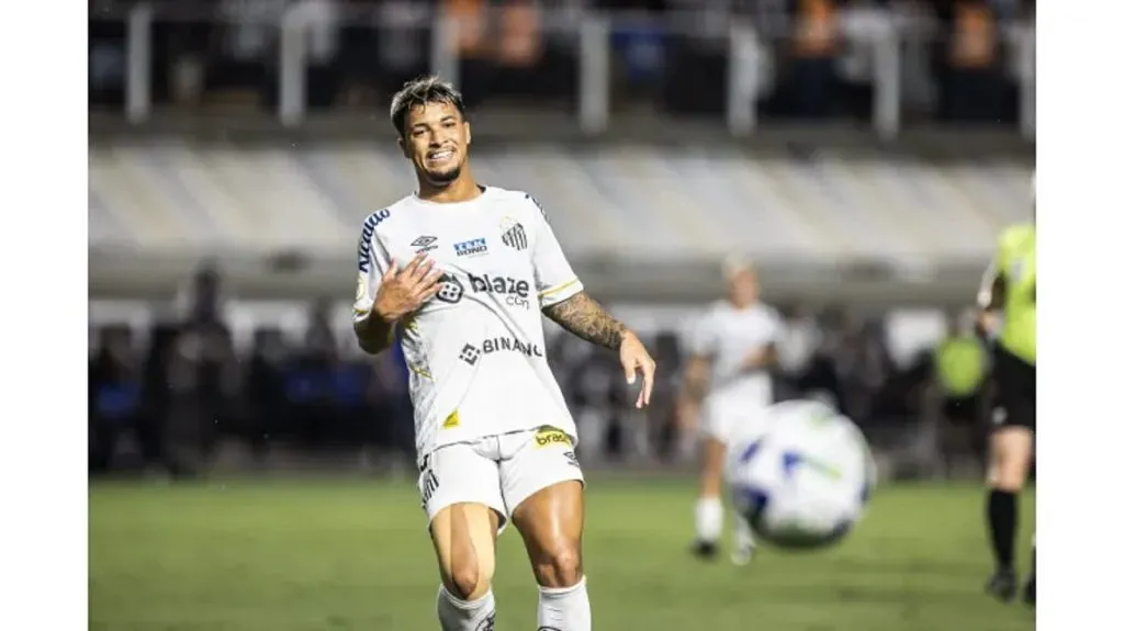 Foto: Abner Dourado/AGIF – Marcos Leonardo em partida pelo Santos