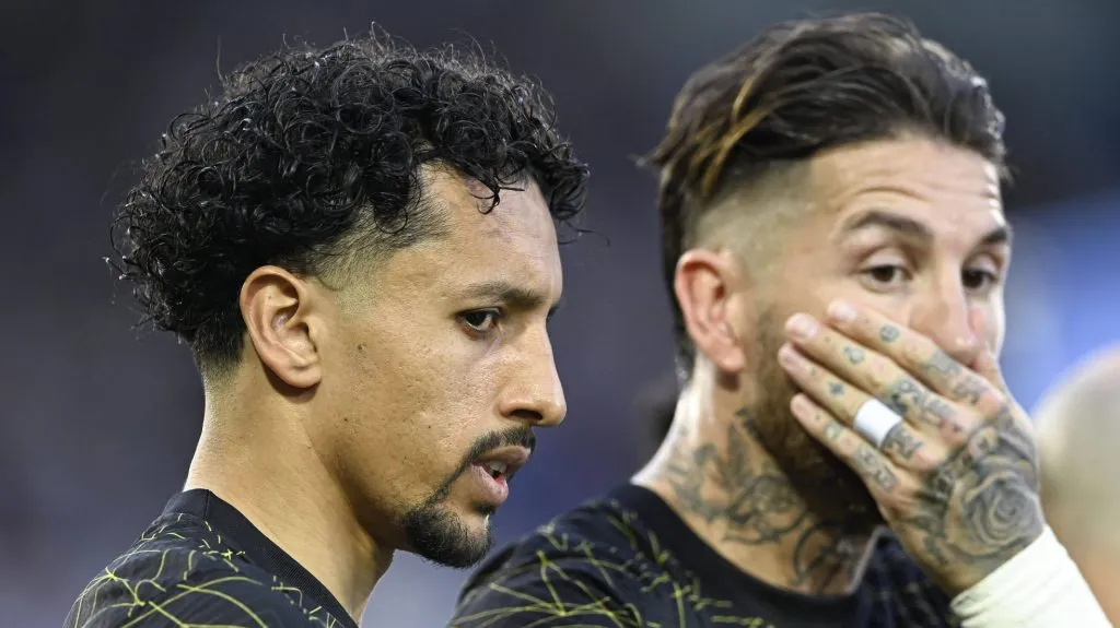 Foto: IMAGO / ABACAPRESS – Sergio Ramos e Marquinhos atuaram juntos no PSG e são dois nomes midiáticos comentados no Alvinegro.