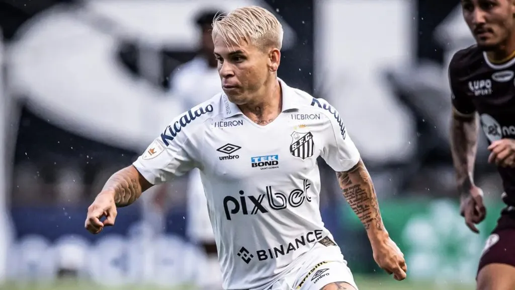 Soteldo em ação pelo Santos – Foto: Raul Baretta/Santos