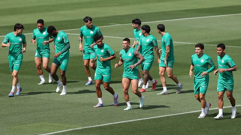 Elenco do Verdão em treino nos Estados Unidos –  (Foto: Cesar Greco/Palmeiras/by Canon)
