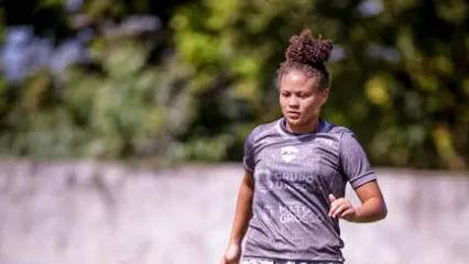 Jogadora do Ação em treino