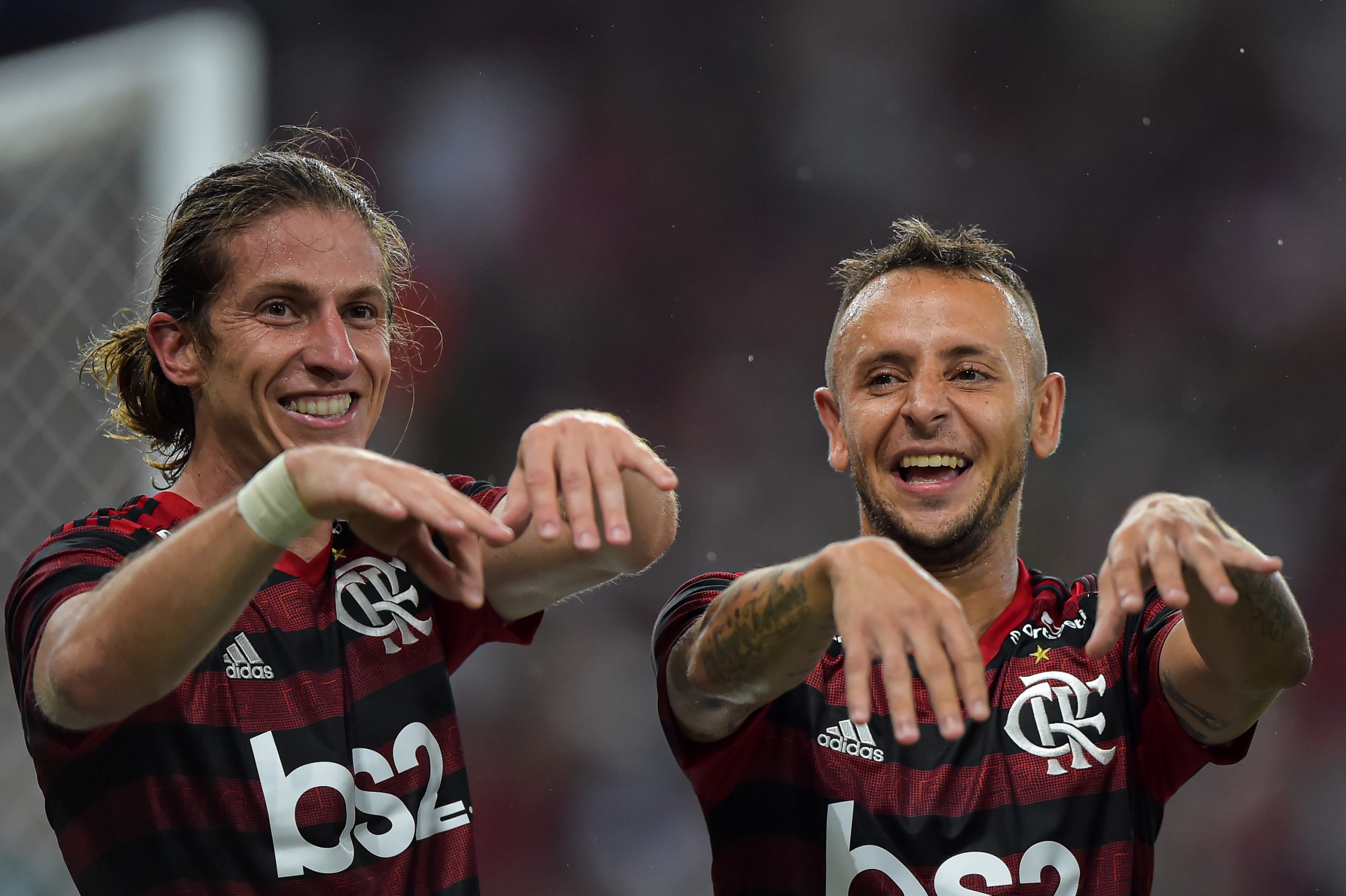 Foto:Thiago Ribeiro/AGIF – Filipe Luís e Rafinah eram grandes parceiros no Flamengo