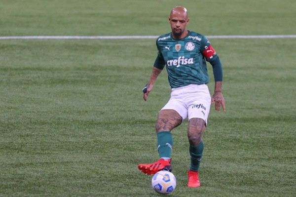 Felipe Melo durante jogo do Palmeiras contra o Fluminense (Marcello Zambrana/AGIF)