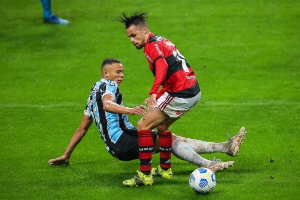 Grêmio x Flamengo em campo pela Copa do Brasil. (Foto: Pedro H. Tesch/AGIF)