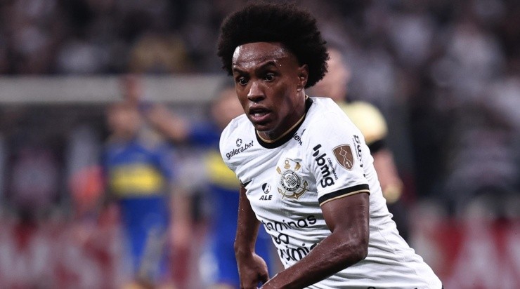 Willian foi poupado do duelo do Corinthians contra o Deportivo Cali. Foto:    Ettore Chiereguini/AGIF