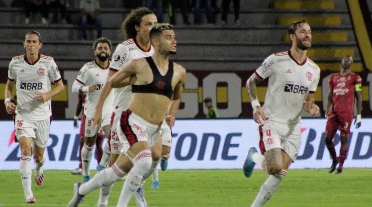 Foto: Vizzor Imagem/AGIF - Andreas fez o gol da vitória do Flamengo.