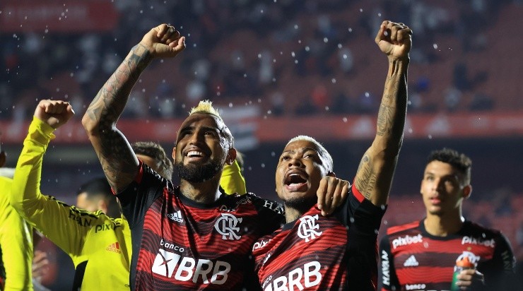 O Flamengo venceu o São Paulo por 3 a 1, no Morumbi. Foto:Marcello Zambrana/AGIF