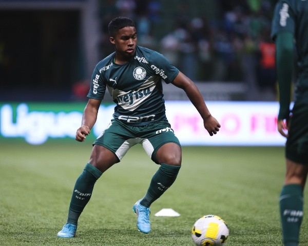 Endrick já ficou no banco de reservas do Palmeiras (Foto: Ettore Chiereguini/AGIF)