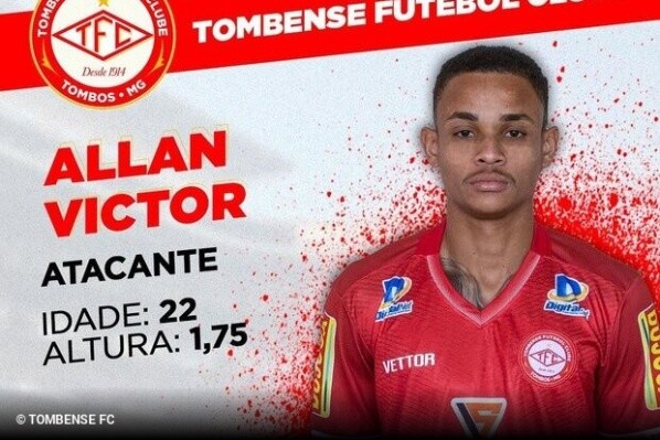 Foto: Divulgação/Tombense – Allanzinho foi emprestado ao Tombense