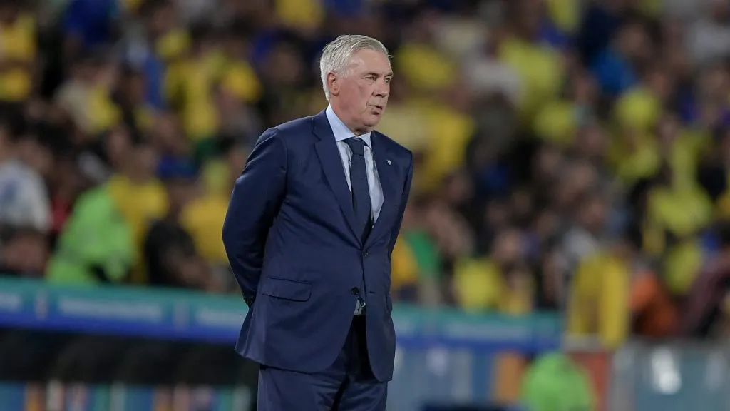RJ – RIO DE JANEIRO – 04/09/2025 – ELIMINATORIAS COPA DO MUNDO 2026, BRASIL X CHILE – Carlo Ancelotti tecnico do Brasil durante partida contra o Chile no estadio Maracana pelo campeonato Eliminatorias Copa Do Mundo 2026. Foto: Thiago Ribeiro/AGIF