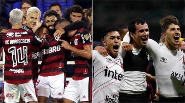 Daniel Jayo; Ricardo Moreira/Getty Images – Flamengo e Athletico na Libertadores