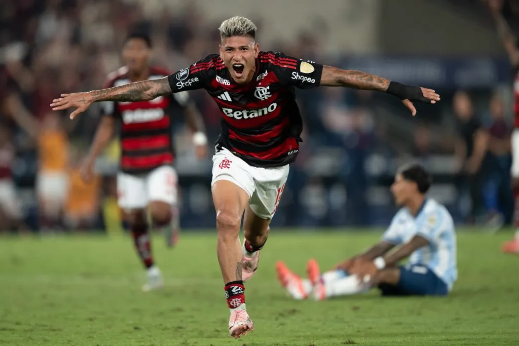 Carrascal marcou o gol do Flamengo contra o Racing. Foto: Jorge Rodrigues/AGIF