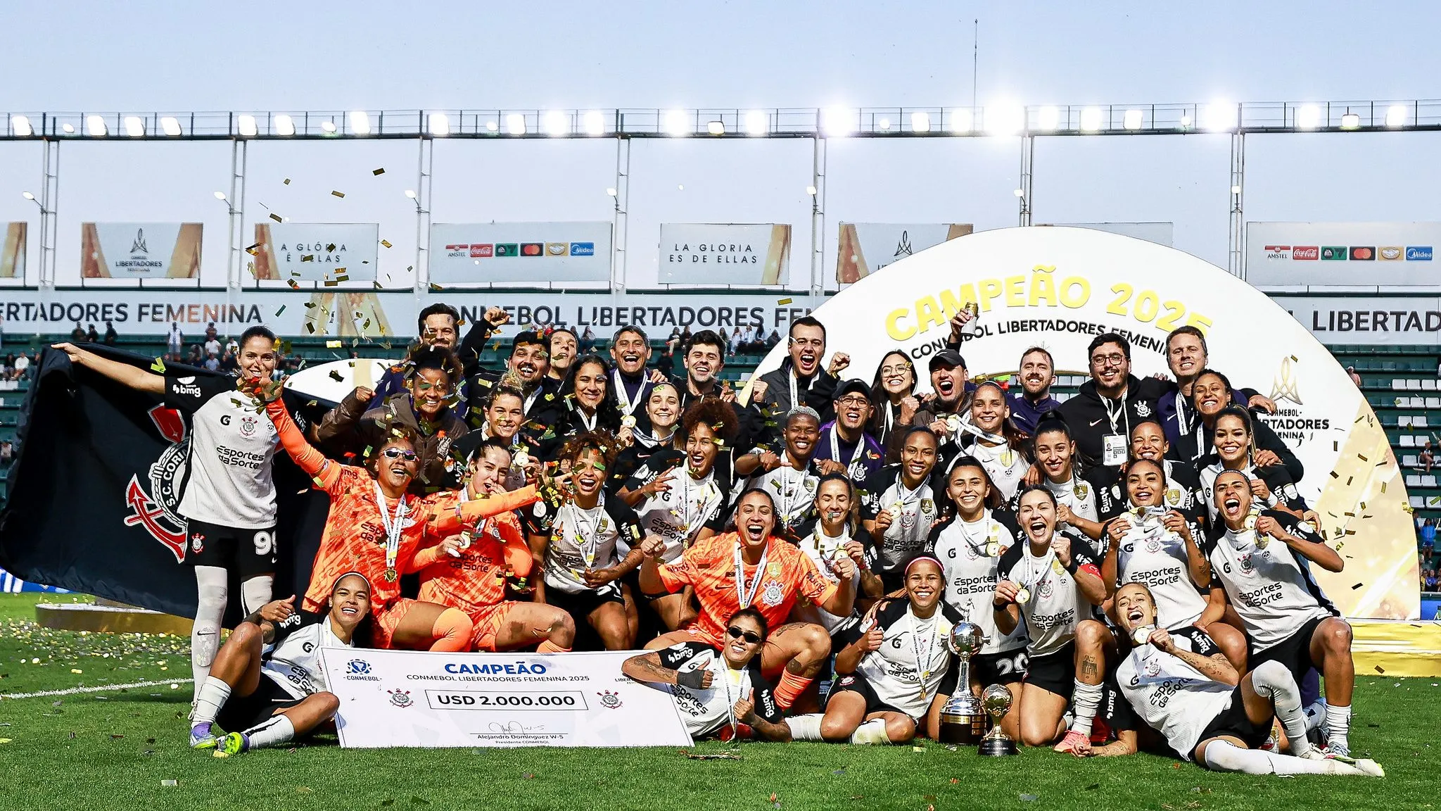 Time feminino do Corinthians campeão da Libertadores Feminina 2025