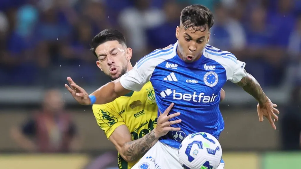 Kaio Jorge jogador do Cruzeiro durante partida contra o Mirassol no estadio Mineirao pelo campeonato Brasileiro A 2025. Foto: Gilson Lobo/AGIF