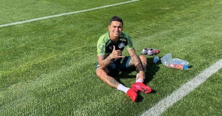 Neto voltou a fazer campanha para que Dudu vá a Seleção Brasileira. Foto: César Greco/ Palmeiras