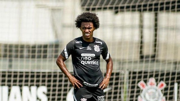 Foto: Rodrigo Coca/Ag. Corinthians – Willian desfalcou Corinthians no jogo de ida contra Flamengo por causa de lesão