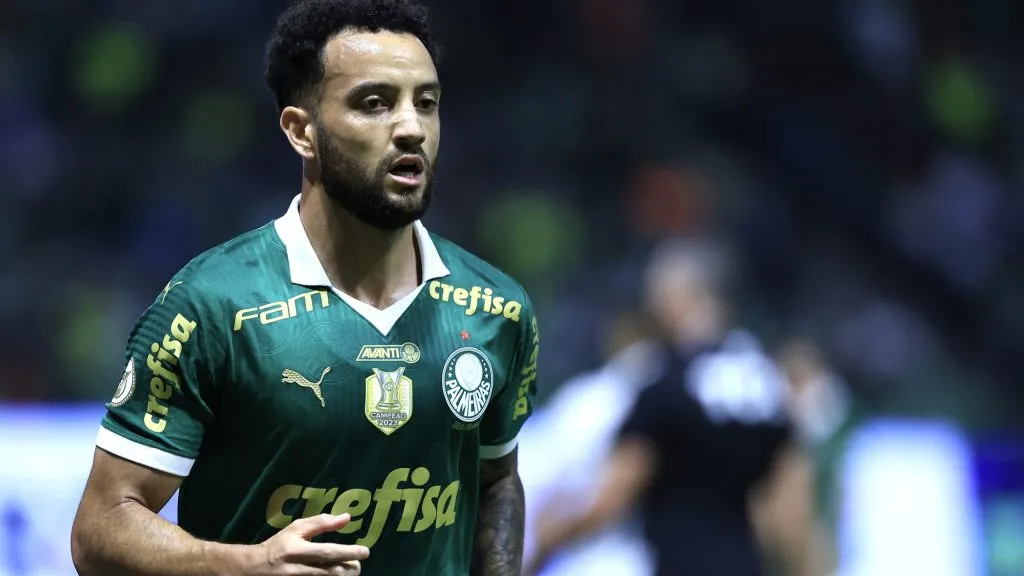 Felipe Anderson jogador do Palmeiras durante partida contra o Gremio no estadio Arena Allianz Parque pelo campeonato Brasileiro A 2024. Foto: Marcello Zambrana/AGIF