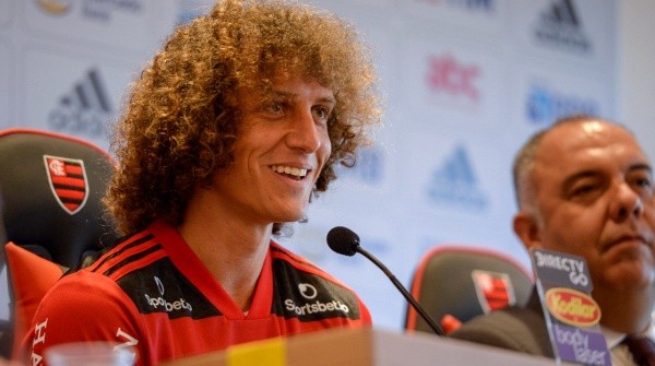 David Luiz foi apresentado como a principal contratação do Flamengo nesta temporada. Foto: Marcelo Cortes / CRF