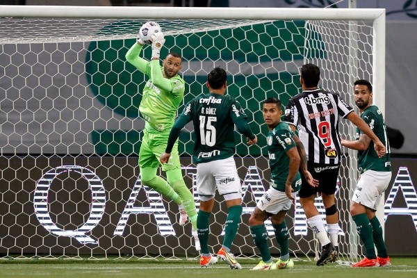 Palmeiras em campo contra o Atlético-MG. (Foto: Getty Images)