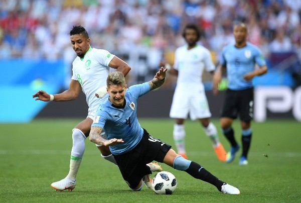 Getty Images/Matthias Hangst – Guillermo Varela saiu em atrito com o Dínamo de Moscou