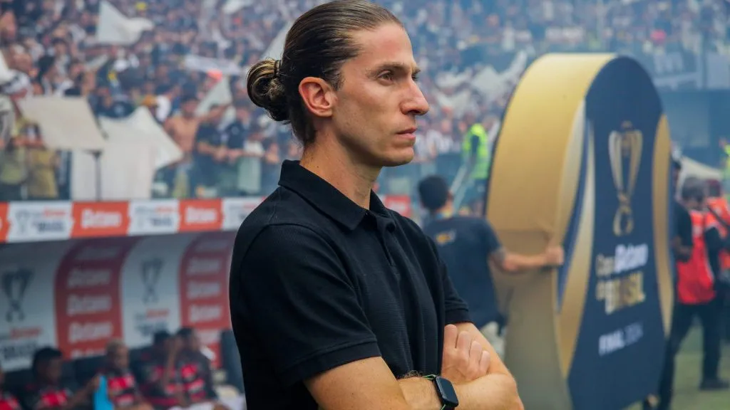 Técnico do Flamengo Filipe Luís na final da Copa do Brasil 2024. Foto: Allan Calisto/Fotoarena