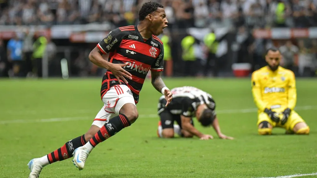 Gonzalo Plata fazendo o gol do título do Flamengo sobre o Atlético-MG pela Copa do Brasil 2024. IMAGO / Thiego Mattos